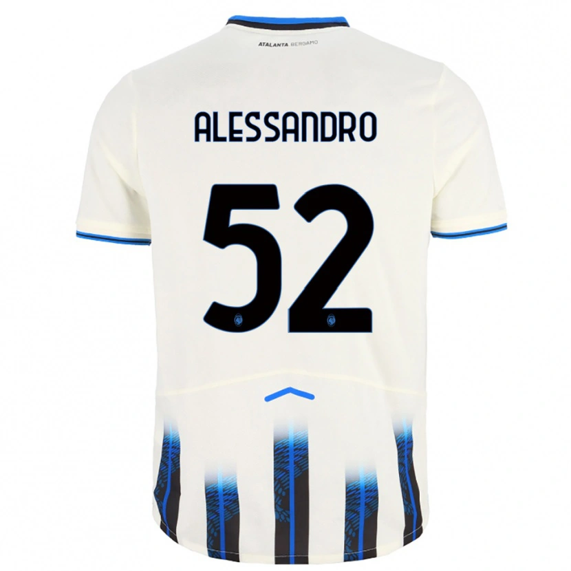 Danxen Mujer Camiseta Alessandro Rinaldi #52 Blanco Azul 2ª Equipación 2025/26 La Camisa