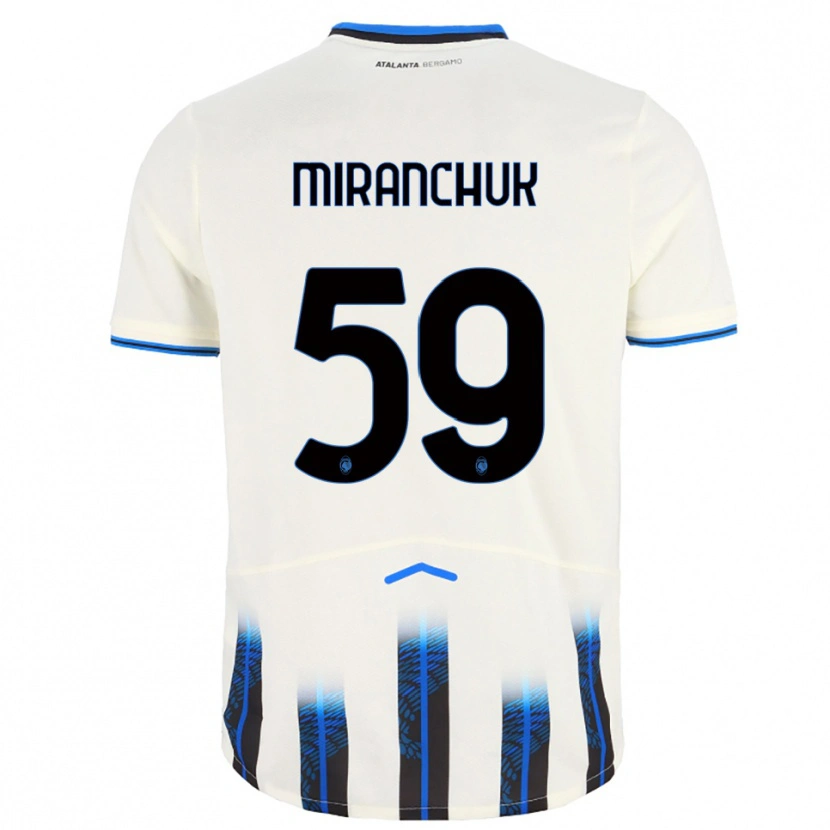 Danxen Mujer Camiseta Aleksey Miranchuk #59 Blanco Azul 2ª Equipación 2025/26 La Camisa