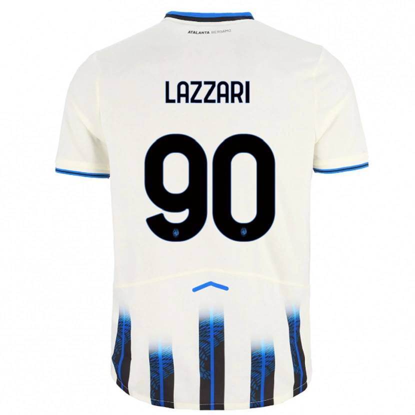 Danxen Mujer Camiseta Ilaria Lazzari #90 Blanco Azul 2ª Equipación 2025/26 La Camisa