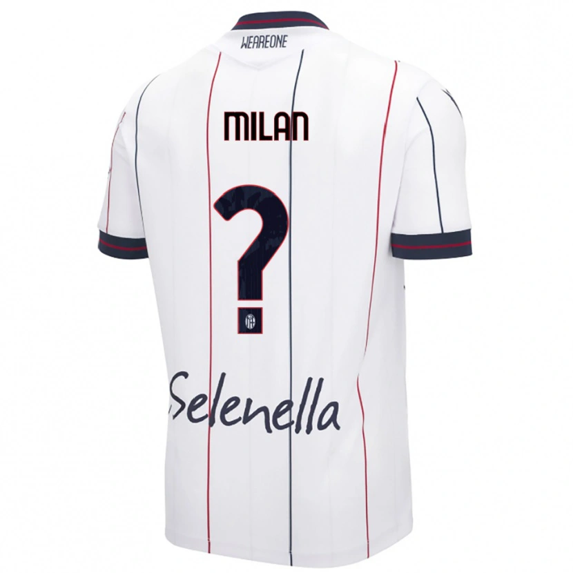 Danxen Mujer Camiseta Riccardo Milan #0 Blanco Azul Real 2ª Equipación 2025/26 La Camisa