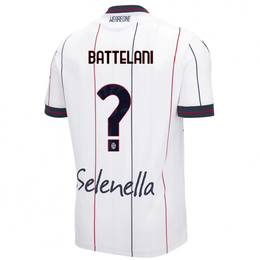 Danxen Mujer Camiseta Veronica Battelani #0 Blanco Azul Real 2ª Equipación 2025/26 La Camisa