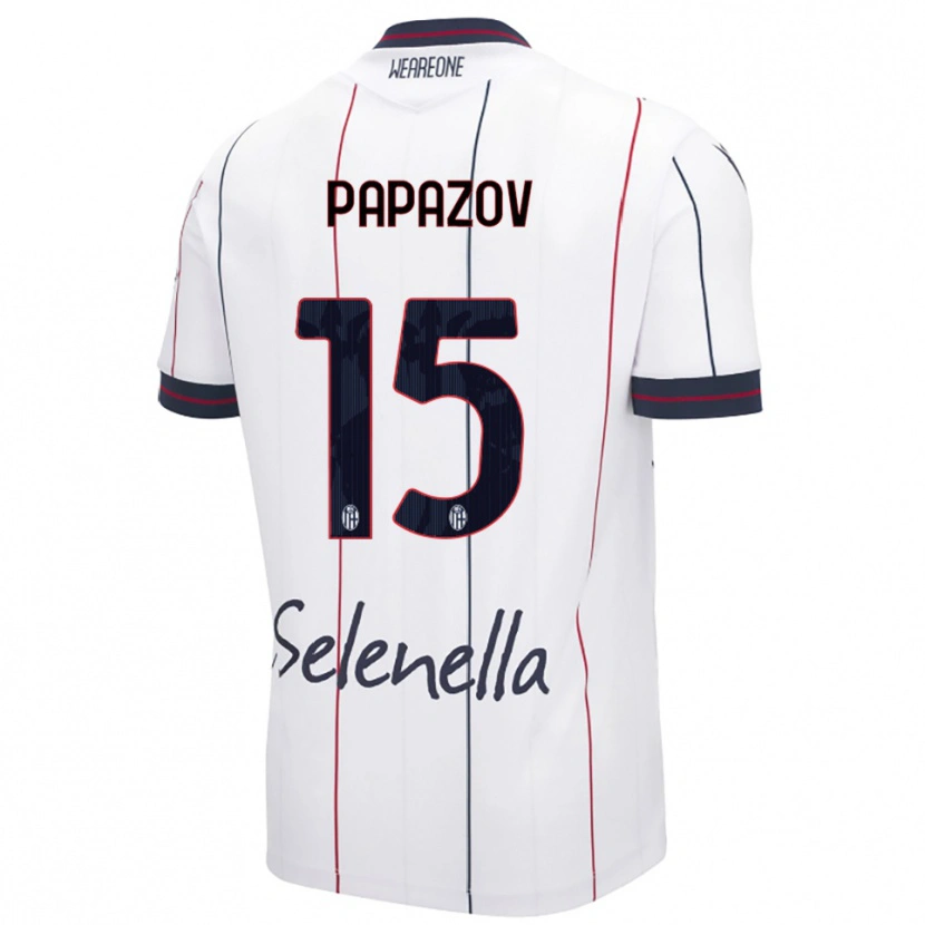 Danxen Mujer Camiseta Dimitar Papazov #15 Blanco Azul Real 2ª Equipación 2025/26 La Camisa