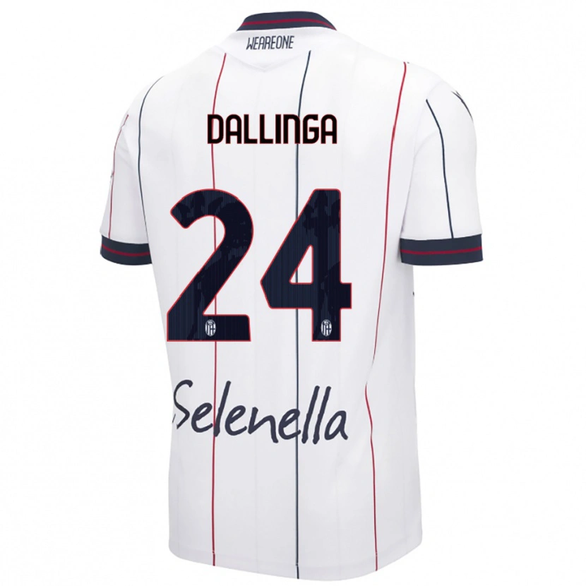 Danxen Mujer Camiseta Thijs Dallinga #24 Blanco Azul Real 2ª Equipación 2025/26 La Camisa