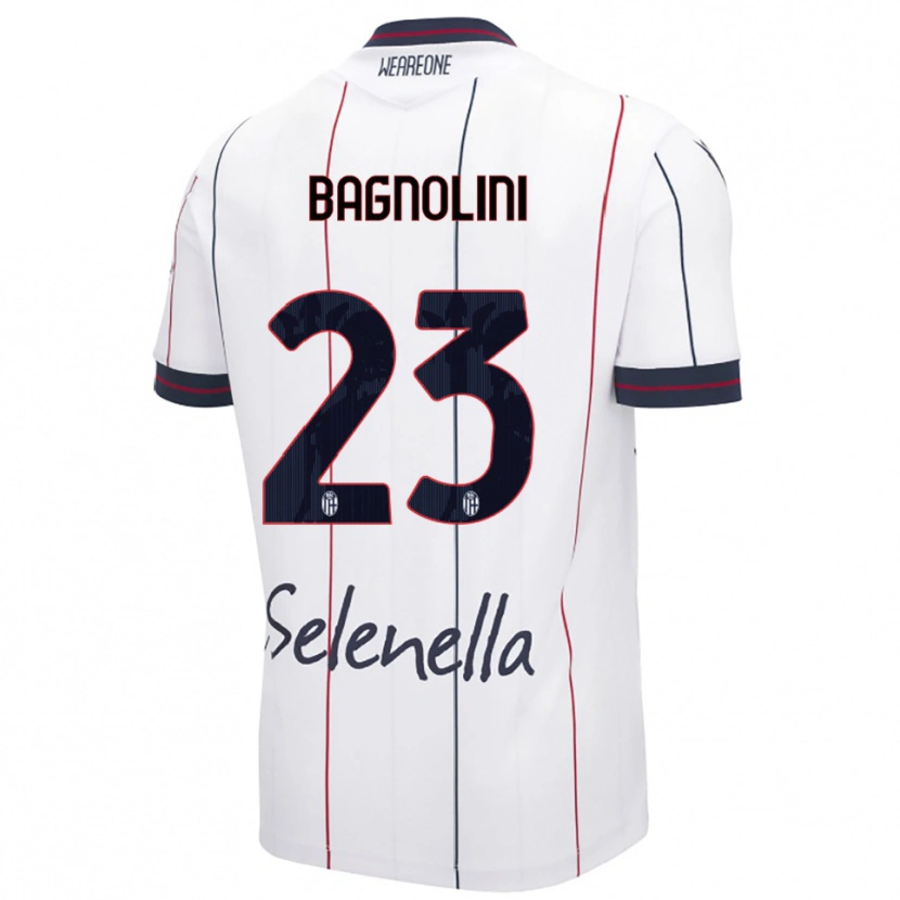 Danxen Mujer Camiseta Nicola Bagnolini #23 Blanco Azul Real 2ª Equipación 2025/26 La Camisa