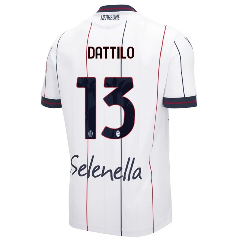 Danxen Mujer Camiseta Gabriel Dattilo #13 Blanco Azul Real 2ª Equipación 2025/26 La Camisa