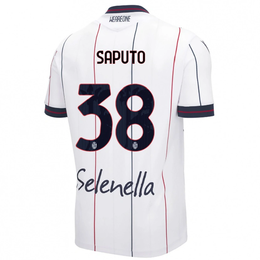 Danxen Mujer Camiseta Jesse Saputo #38 Blanco Azul Real 2ª Equipación 2025/26 La Camisa