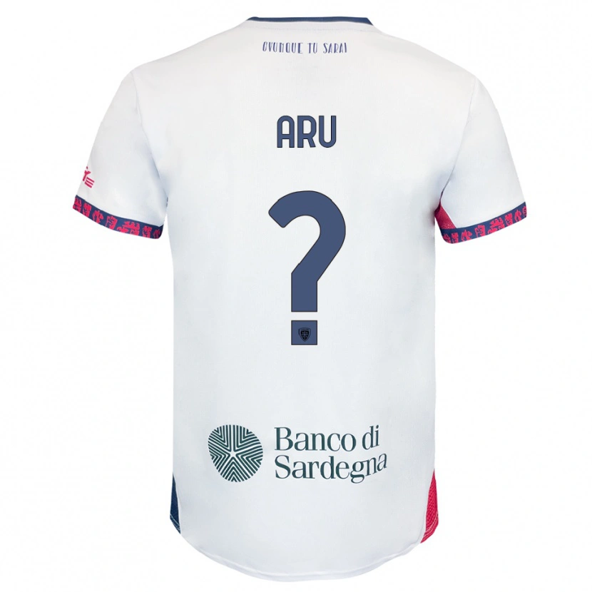 Danxen Mujer Camiseta Riccardo Aru #0 Blanco Marino Rojo 2ª Equipación 2025/26 La Camisa