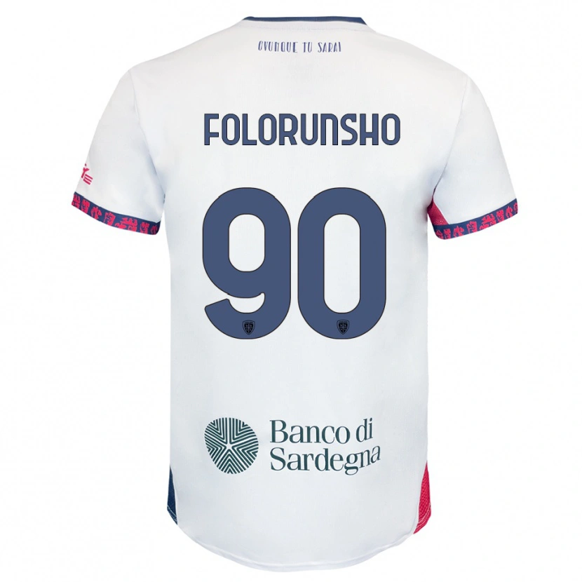 Danxen Mujer Camiseta Michael Folorunsho #90 Blanco Marino Rojo 2ª Equipación 2025/26 La Camisa
