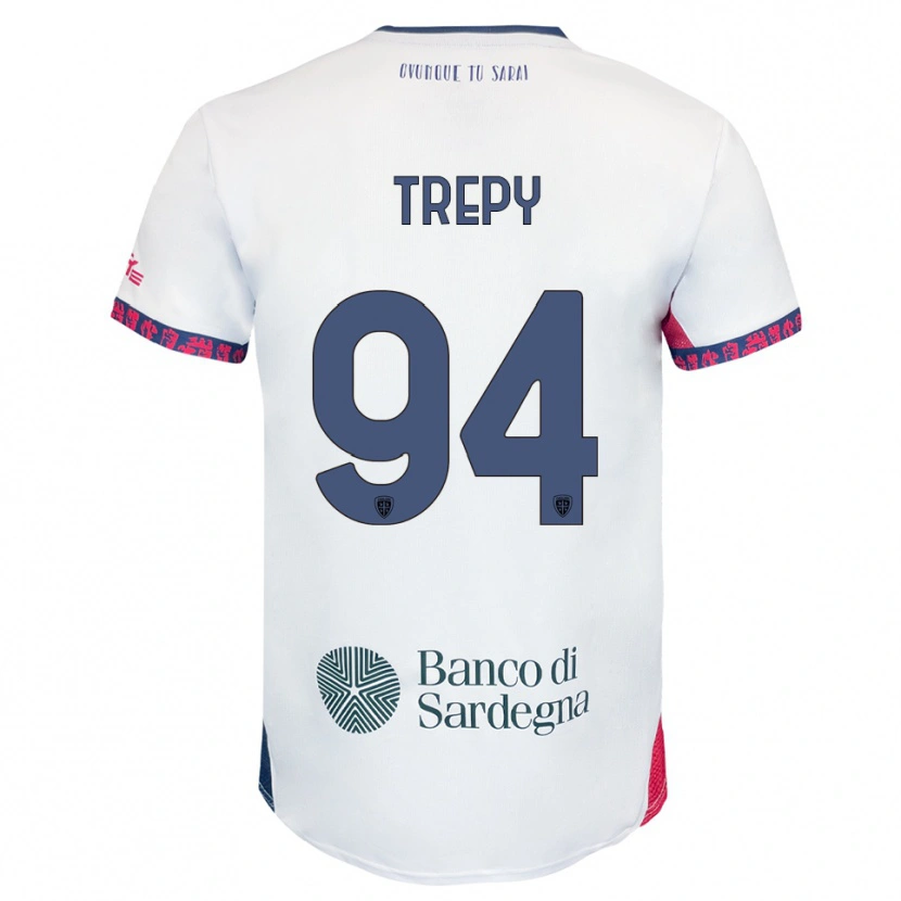 Danxen Mujer Camiseta Yael Trepy #94 Blanco Marino Rojo 2ª Equipación 2025/26 La Camisa