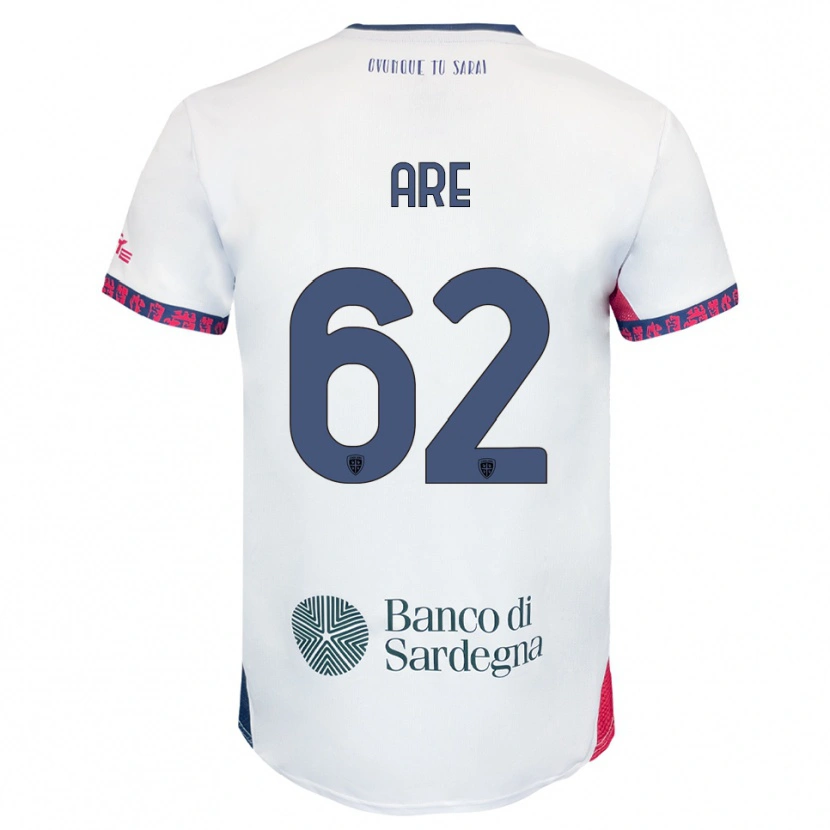 Danxen Mujer Camiseta Emmanuele Are #62 Blanco Marino Rojo 2ª Equipación 2025/26 La Camisa