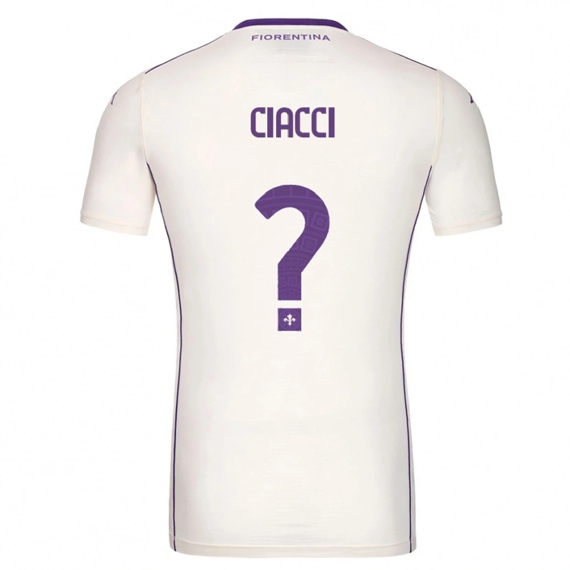 Danxen Mujer Camiseta Niccolò Ciacci #0 Blanco Púrpura Rojo 2ª Equipación 2025/26 La Camisa