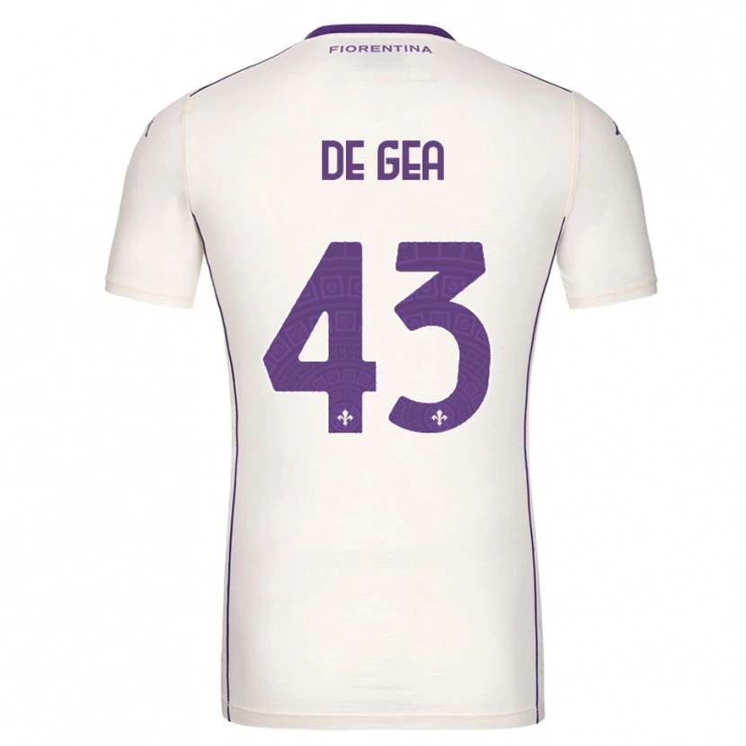 Danxen Mujer Camiseta David De Gea #43 Blanco Púrpura Rojo 2ª Equipación 2025/26 La Camisa