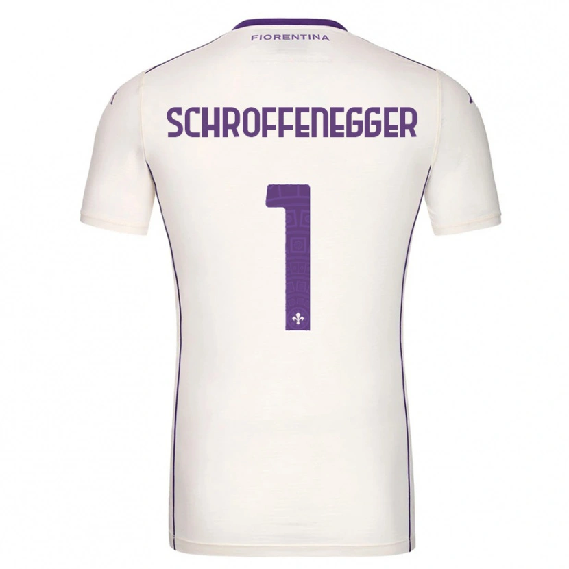 Danxen Mujer Camiseta Katja Schroffenegger #1 Blanco Púrpura Rojo 2ª Equipación 2025/26 La Camisa
