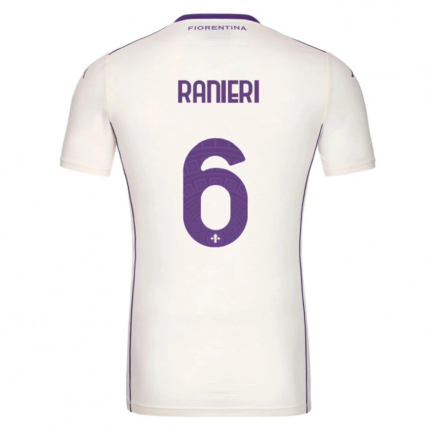 Danxen Mujer Camiseta Luca Ranieri #6 Blanco Púrpura Rojo 2ª Equipación 2025/26 La Camisa