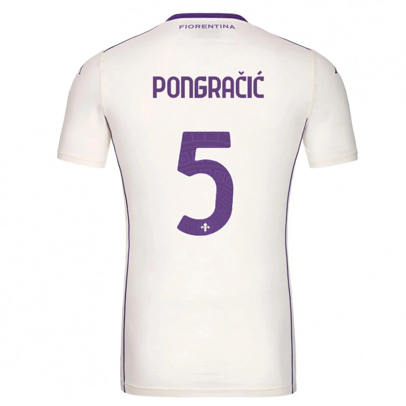 Danxen Mujer Camiseta Marin Pongracic #5 Blanco Púrpura Rojo 2ª Equipación 2025/26 La Camisa