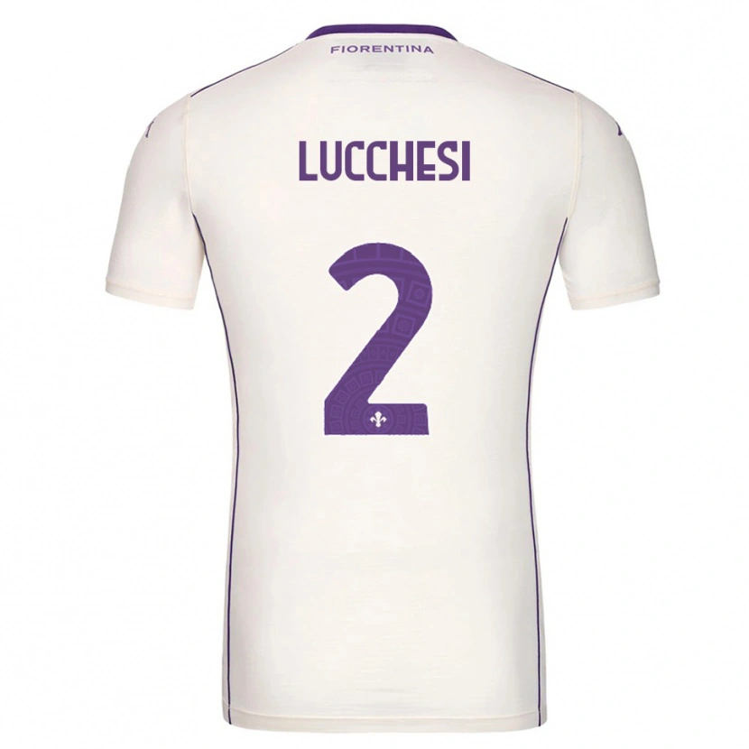 Danxen Mujer Camiseta Andrea Lucchesi #2 Blanco Púrpura Rojo 2ª Equipación 2025/26 La Camisa