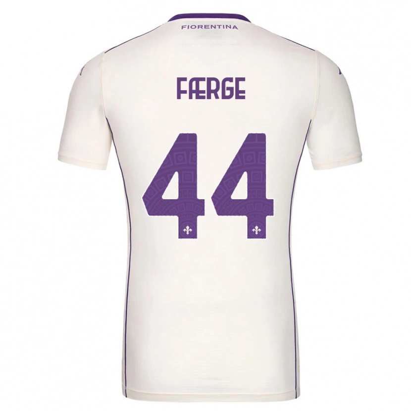 Danxen Mujer Camiseta Emma Skou Færge #44 Blanco Púrpura Rojo 2ª Equipación 2025/26 La Camisa