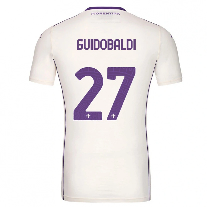 Danxen Mujer Camiseta Filippo Guidobaldi #27 Blanco Púrpura Rojo 2ª Equipación 2025/26 La Camisa