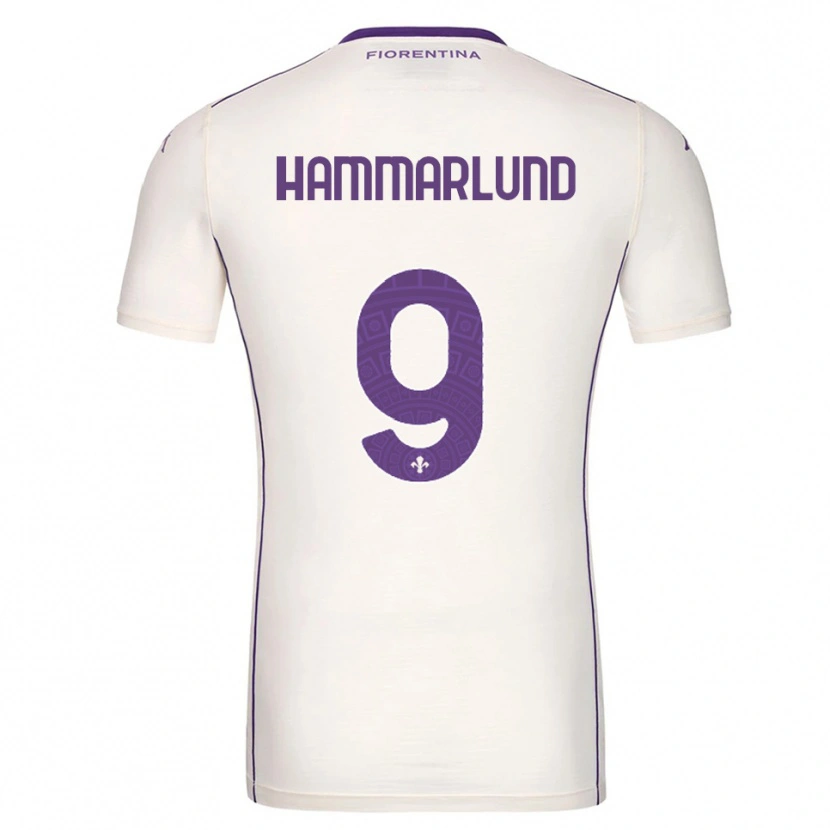 Danxen Mujer Camiseta Pauline Hammarlund #9 Blanco Púrpura Rojo 2ª Equipación 2025/26 La Camisa