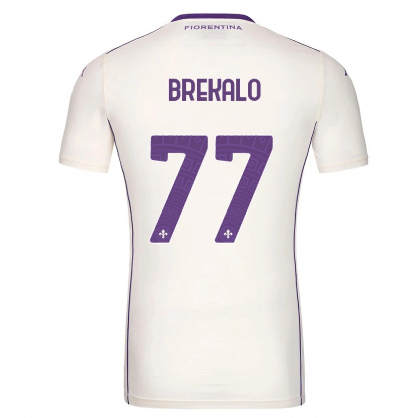 Danxen Mujer Camiseta Josip Brekalo #77 Blanco Púrpura Rojo 2ª Equipación 2025/26 La Camisa