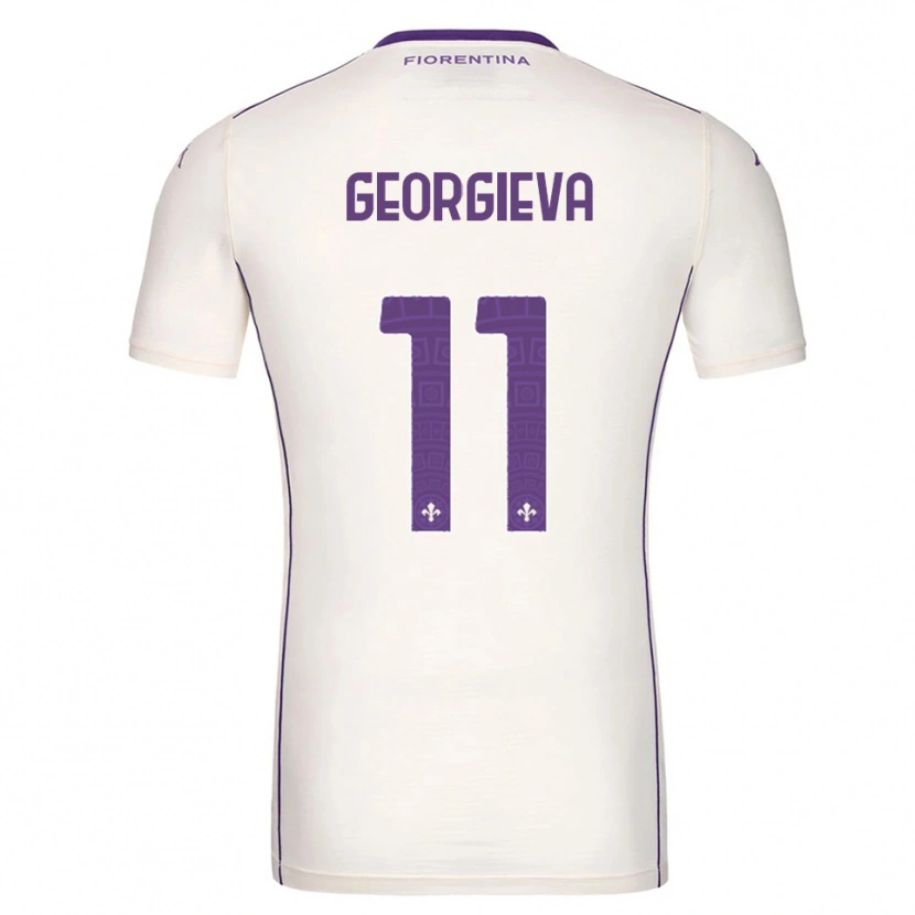 Danxen Mujer Camiseta Marina Georgieva #11 Blanco Púrpura Rojo 2ª Equipación 2025/26 La Camisa