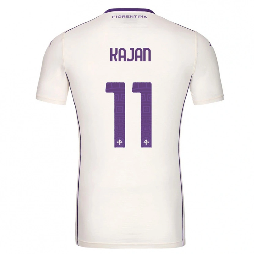 Danxen Mujer Camiseta Zsanett Kaján #11 Blanco Púrpura Rojo 2ª Equipación 2025/26 La Camisa