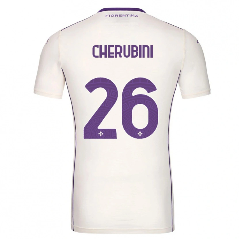 Danxen Mujer Camiseta Maya Cherubini #26 Blanco Púrpura Rojo 2ª Equipación 2025/26 La Camisa