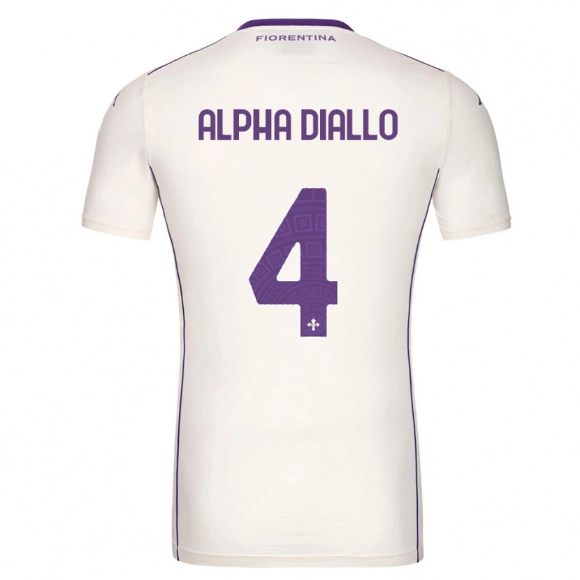 Danxen Mujer Camiseta Mamadou Alpha Diallo #4 Blanco Púrpura Rojo 2ª Equipación 2025/26 La Camisa