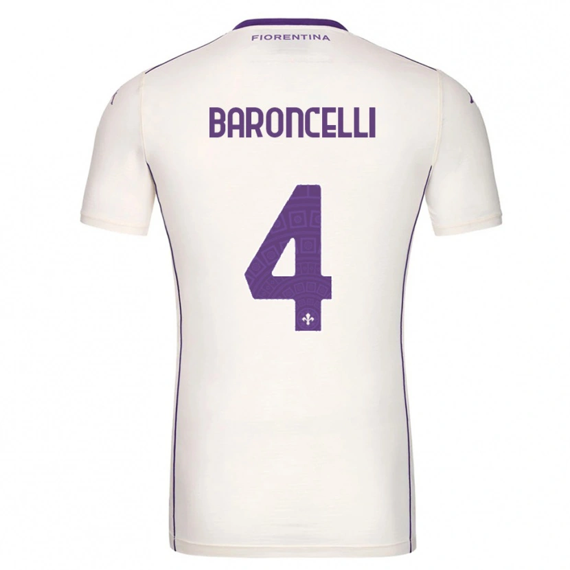 Danxen Mujer Camiseta Leonardo Baroncelli #4 Blanco Púrpura Rojo 2ª Equipación 2025/26 La Camisa