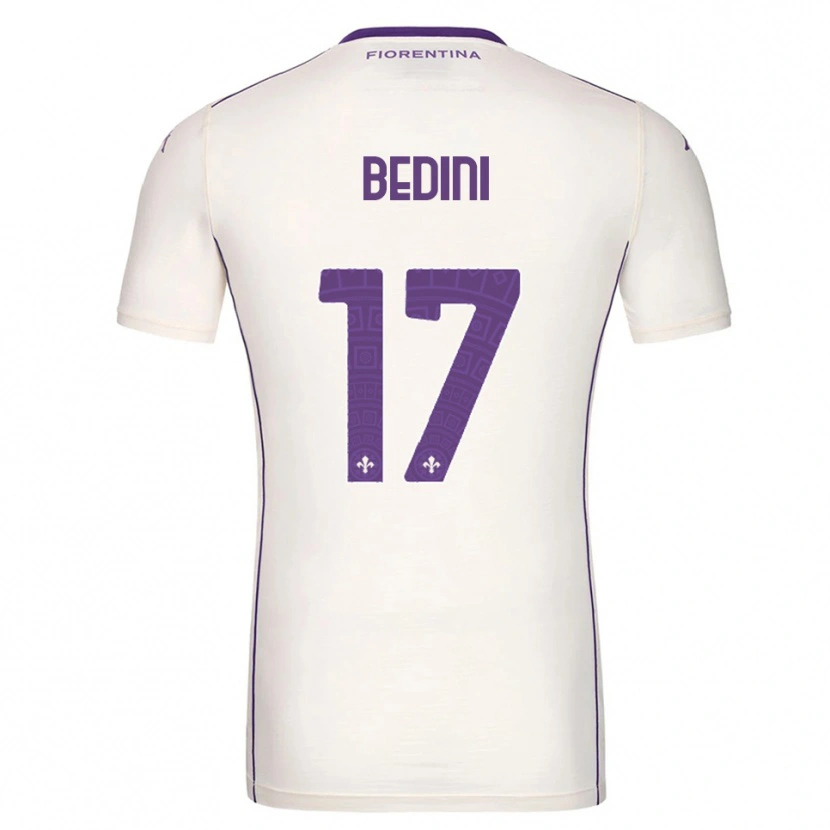 Danxen Mujer Camiseta Benedetta Bedini #17 Blanco Púrpura Rojo 2ª Equipación 2025/26 La Camisa