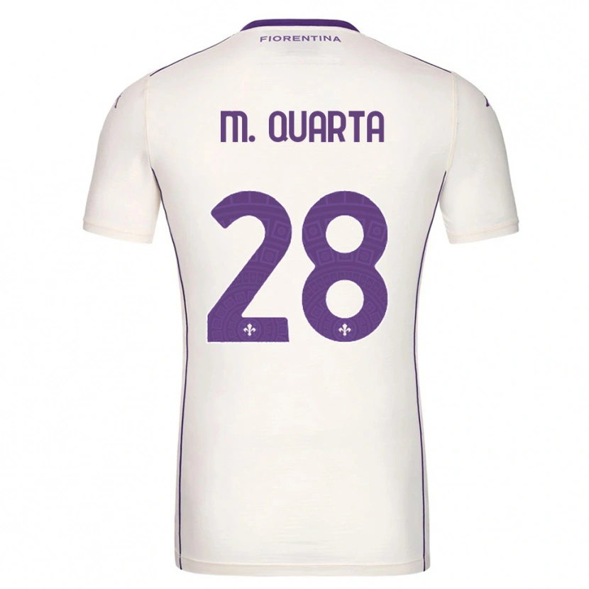 Danxen Mujer Camiseta Lucas Martinez Quarta #28 Blanco Púrpura Rojo 2ª Equipación 2025/26 La Camisa