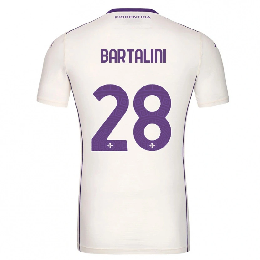 Danxen Mujer Camiseta Viola Bartalini #28 Blanco Púrpura Rojo 2ª Equipación 2025/26 La Camisa