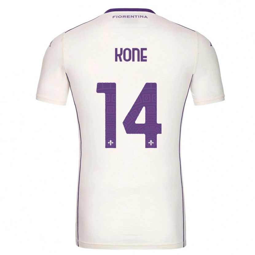 Danxen Mujer Camiseta Mevale Kone #14 Blanco Púrpura Rojo 2ª Equipación 2025/26 La Camisa