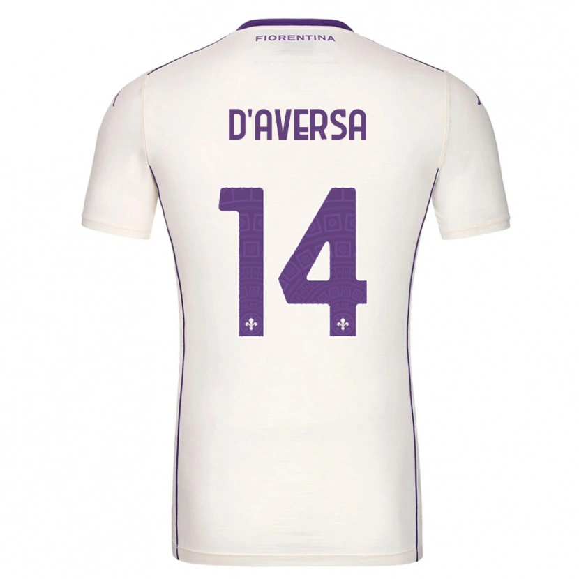Danxen Mujer Camiseta Simone D'aversa #14 Blanco Púrpura Rojo 2ª Equipación 2025/26 La Camisa