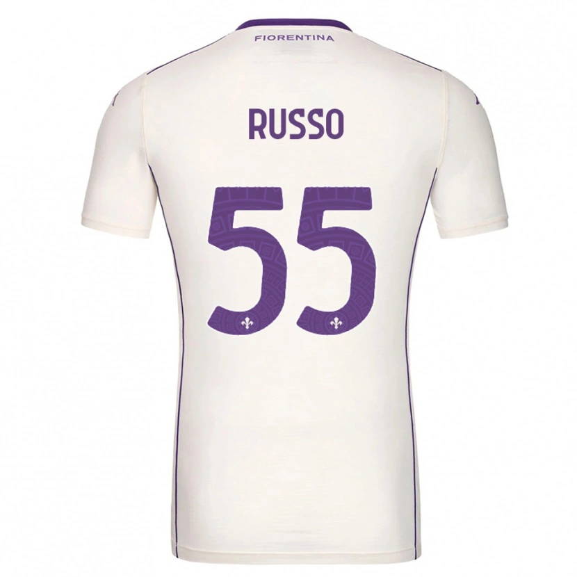 Danxen Mujer Camiseta Federica Russo #55 Blanco Púrpura Rojo 2ª Equipación 2025/26 La Camisa