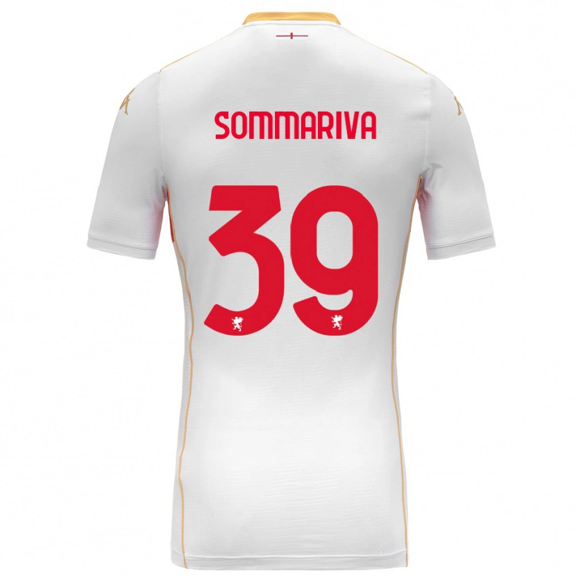 Danxen Mujer Camiseta Daniele Sommariva #39 Blanco Rojo 2ª Equipación 2025/26 La Camisa