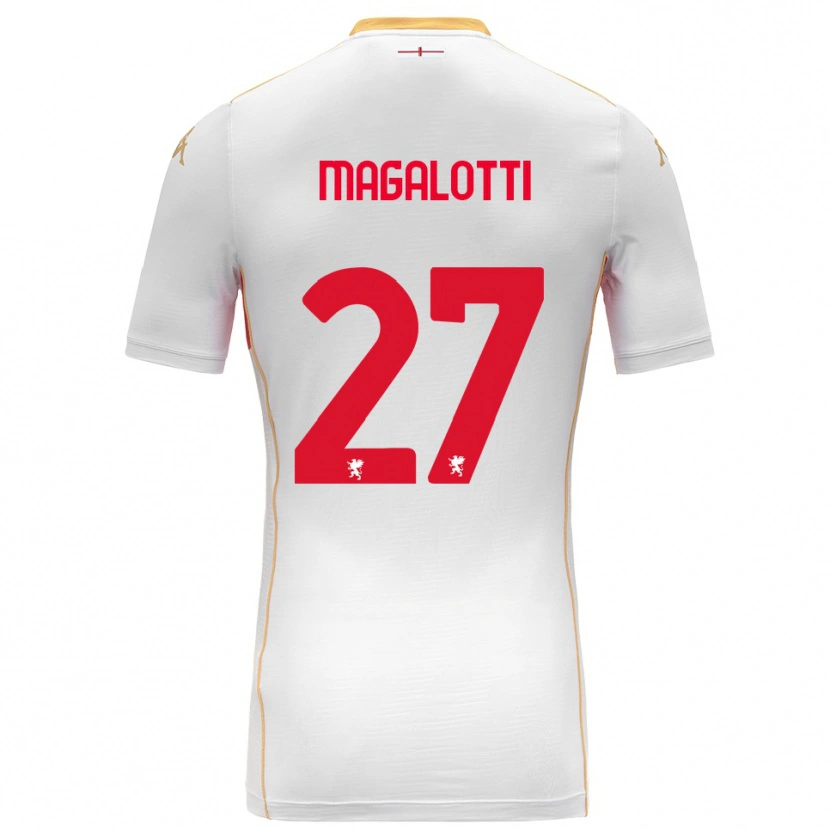 Danxen Mujer Camiseta Gabriele Magalotti #27 Blanco Rojo 2ª Equipación 2025/26 La Camisa