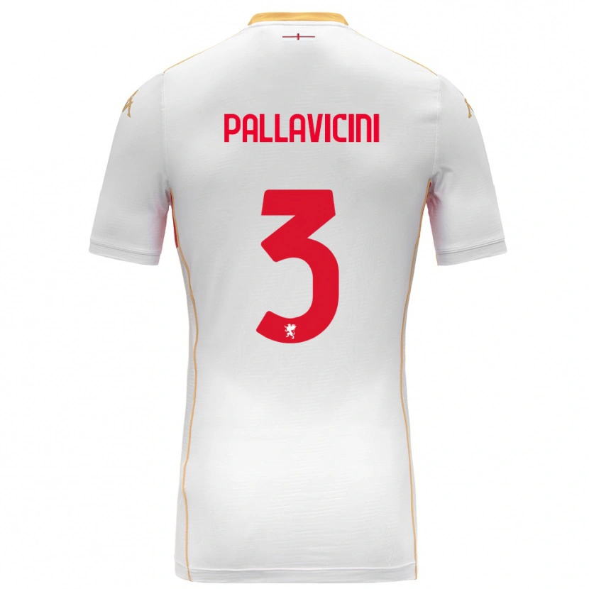 Danxen Mujer Camiseta Matteo Pallavicini #3 Blanco Rojo 2ª Equipación 2025/26 La Camisa