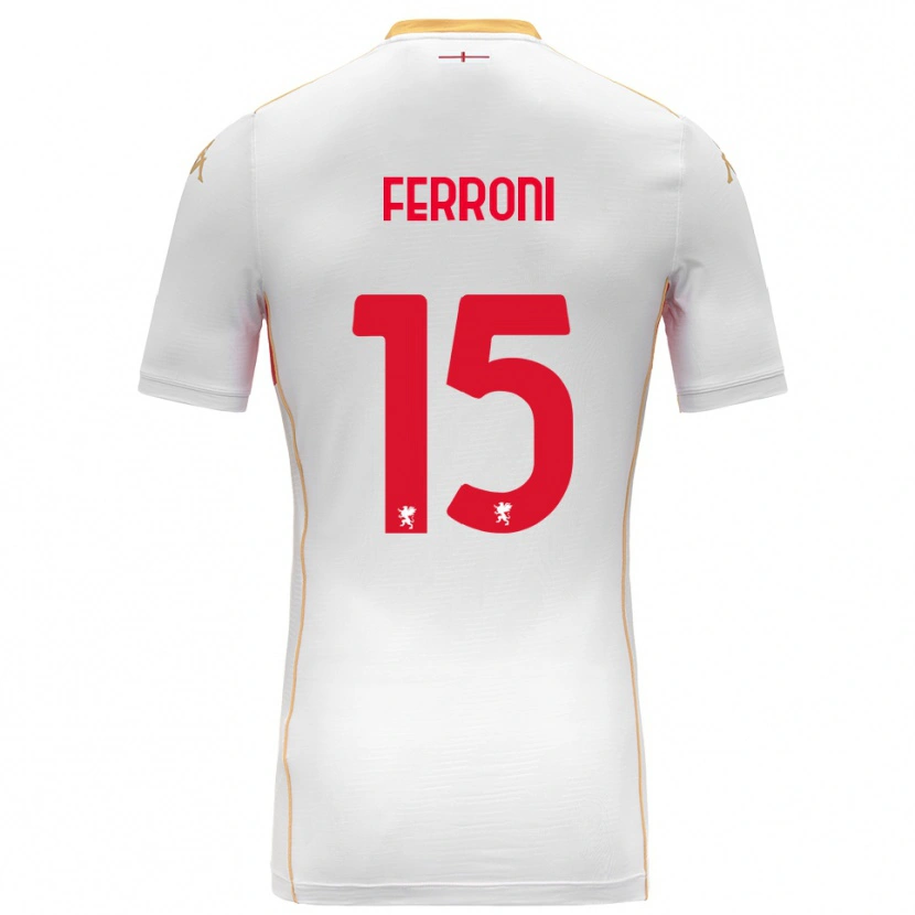 Danxen Mujer Camiseta Leonardo Ferroni #15 Blanco Rojo 2ª Equipación 2025/26 La Camisa