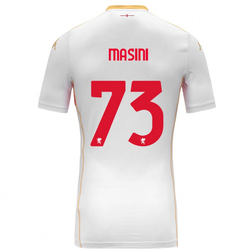 Danxen Mujer Camiseta Patrizio Masini #73 Blanco Rojo 2ª Equipación 2025/26 La Camisa