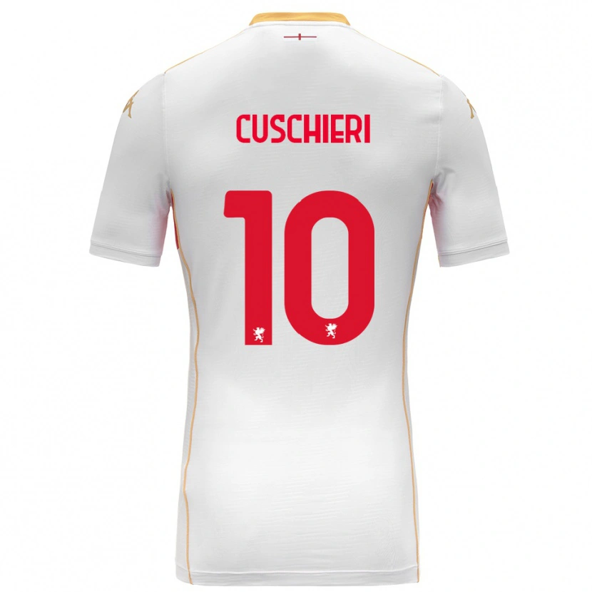Danxen Mujer Camiseta Rachel Cuschieri #10 Blanco Rojo 2ª Equipación 2025/26 La Camisa