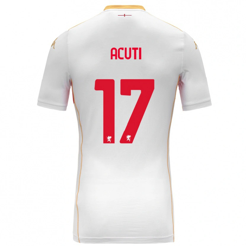 Danxen Mujer Camiseta Arianna Acuti #17 Blanco Rojo 2ª Equipación 2025/26 La Camisa