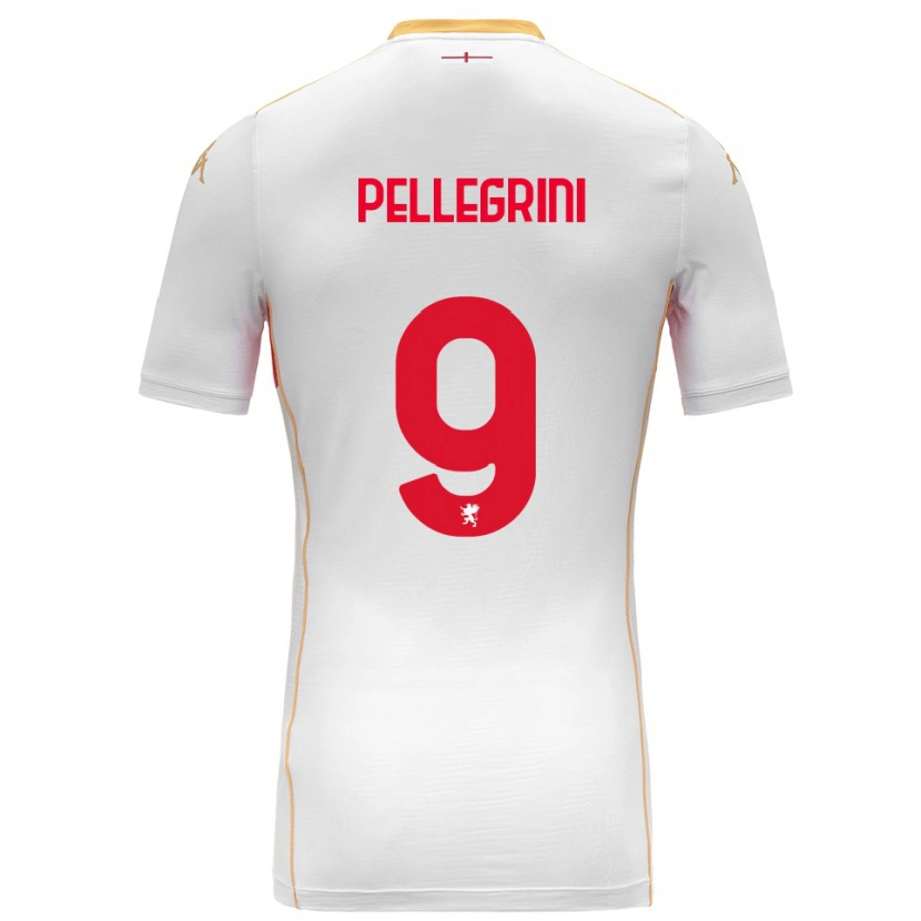 Danxen Mujer Camiseta Fernando Pellegrini #9 Blanco Rojo 2ª Equipación 2025/26 La Camisa