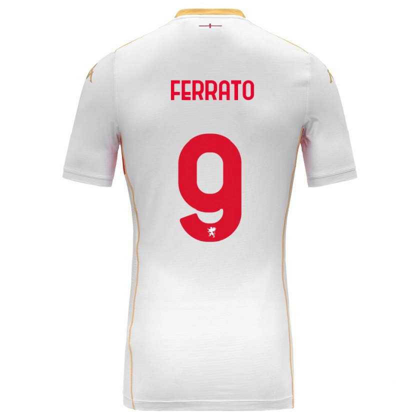 Danxen Mujer Camiseta Claudia Ferrato #9 Blanco Rojo 2ª Equipación 2025/26 La Camisa