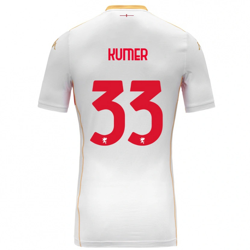 Danxen Mujer Camiseta Alin Kumer Celik #33 Blanco Rojo 2ª Equipación 2025/26 La Camisa