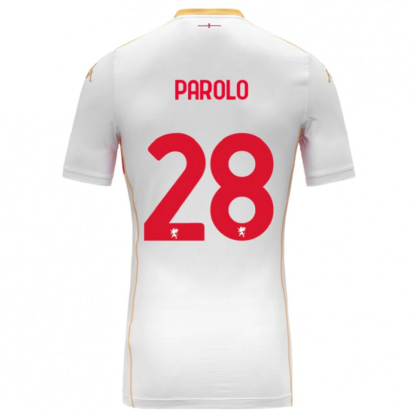 Danxen Mujer Camiseta Lucrezia Parolo #28 Blanco Rojo 2ª Equipación 2025/26 La Camisa