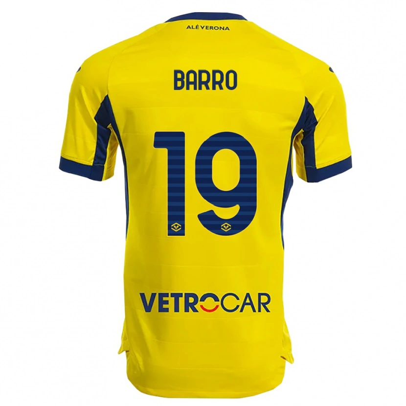 Danxen Mujer Camiseta Chiara Barro #19 Amarillo Marino 2ª Equipación 2025/26 La Camisa