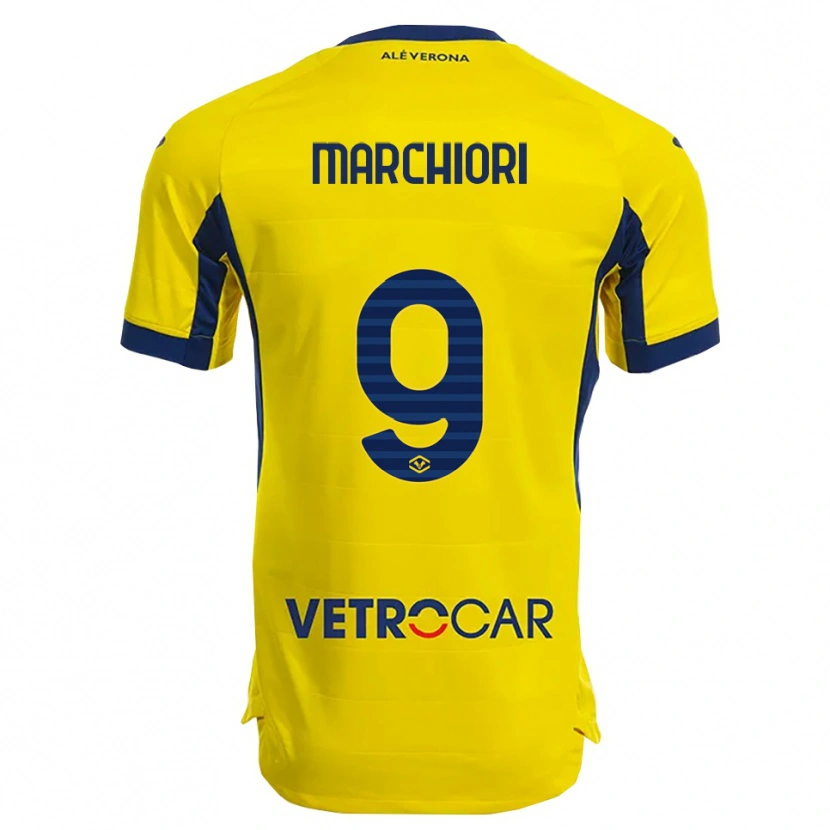 Danxen Mujer Camiseta Giorgia Marchiori #9 Amarillo Marino 2ª Equipación 2025/26 La Camisa
