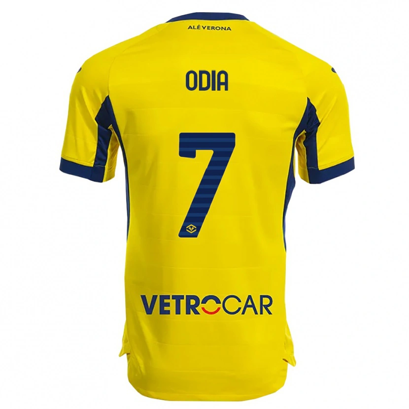 Danxen Mujer Camiseta David Odia #7 Amarillo Marino 2ª Equipación 2025/26 La Camisa
