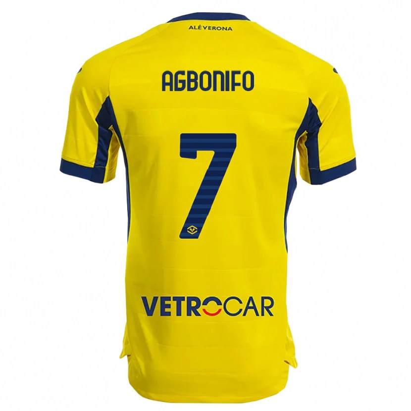 Danxen Mujer Camiseta Richi Agbonifo #7 Amarillo Marino 2ª Equipación 2025/26 La Camisa